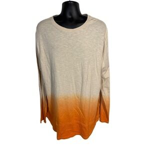 Edgar + Ash‎ Ombre Long Sleeve T-Shirt Casual Cotton Top 2XL